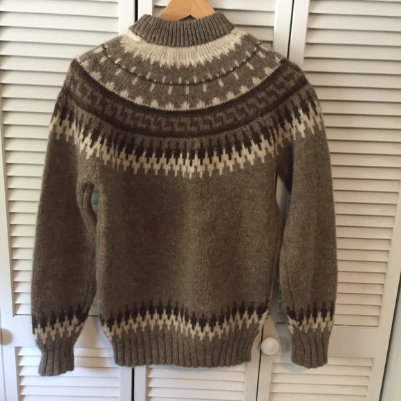 Vintage Viking Icelandic-Style 100% Wool Sweater - Picture 2 of 4